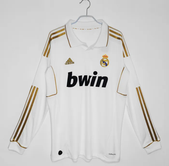 11 12 Real Madrid Home Kit Long Sleeve BATFAMILYSHOP