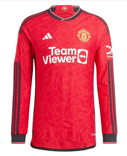 23/24 Manchester United Home Kit (Long Sleeve)