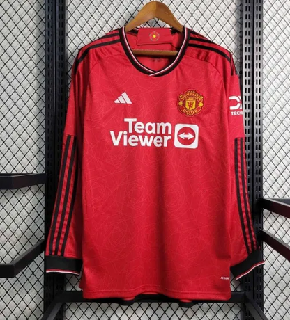 23/24 Manchester United Home Kit (Long Sleeve)